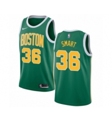 Youth Nike Boston Celtics #36 Marcus Smart Green Swingman Jersey - Earned Edition