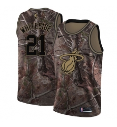 Youth Nike Miami Heat #21 Hassan Whiteside Swingman Camo Realtree Collection NBA Jersey