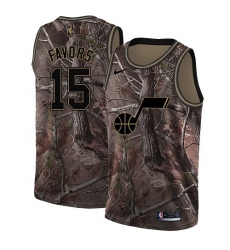 Men's Nike Utah Jazz #15 Derrick Favors Swingman Camo Realtree Collection NBA Jersey