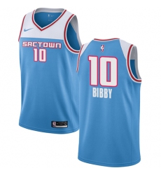 Women's Nike Sacramento Kings #10 Mike Bibby Swingman Blue NBA Jersey - 2018 19 City Edition