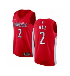 Men's Nike Washington Wizards #2 John Wall Red Swingman Jersey - Earned Edition