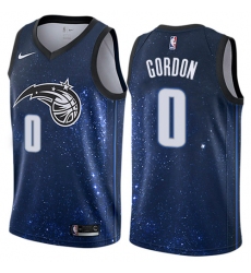 Men's Nike Orlando Magic #0 Aaron Gordon Swingman Blue NBA Jersey - City Edition