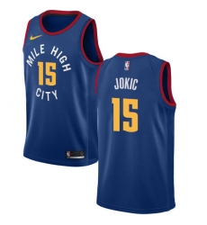 Men's Nike Denver Nuggets #15 Nikola Jokic Swingman Light Blue Alternate NBA Jersey Statement Edition