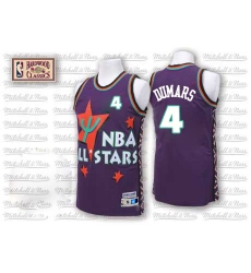 Men's Adidas Detroit Pistons #4 Joe Dumars Swingman Purple 1995 All Star Throwback NBA Jersey