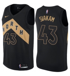 Men's Nike Toronto Raptors #43 Pascal Siakam Swingman Black NBA Jersey - City Edition