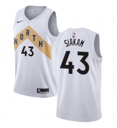 Youth Nike Toronto Raptors #43 Pascal Siakam Swingman White NBA Jersey - City Edition
