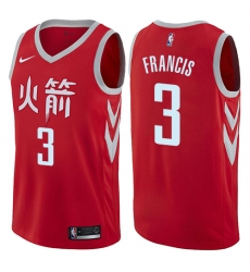 Men's Nike Houston Rockets #3 Steve Francis Swingman Red NBA Jersey - City Edition
