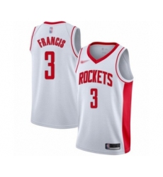 Youth Houston Rockets #3 Steve Francis Swingman White Finished Basketball Jersey - Association Edition