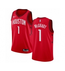 Men's Nike Houston Rockets #1 Tracy McGrady Red Swingman Jersey - Earned Edition