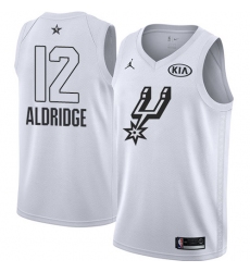 Youth Nike Jordan San Antonio Spurs #12 LaMarcus Aldridge Swingman White 2018 All-Star Game NBA Jersey