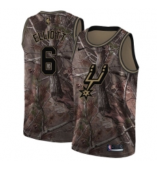 Men's Nike San Antonio Spurs #6 Sean Elliott Swingman Camo Realtree Collection NBA Jersey
