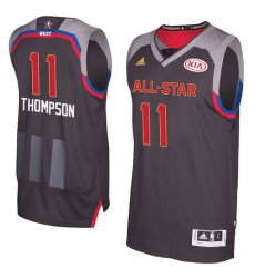 Men's Adidas Golden State Warriors #11 Klay Thompson Swingman Charcoal 2017 All Star NBA Jersey
