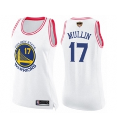 Women's Golden State Warriors #17 Chris Mullin Swingman White Pink Fashion 2019 Basketball Finals Bound Basketball Jersey