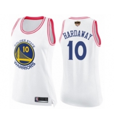 Women's Golden State Warriors #10 Tim Hardaway Swingman White Pink Fashion 2019 Basketball Finals Bound Basketball Jersey