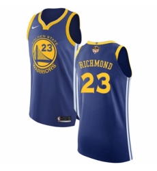 Men's Nike Golden State Warriors #23 Mitch Richmond Authentic Royal Blue Road 2018 NBA Finals Bound NBA Jersey - Icon Edition