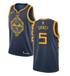 Men's Nike Golden State Warriors #5 Kevon Looney Swingman Navy Blue NBA Jersey - City Edition
