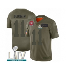 Youth San Francisco 49ers #11 Marquise Goodwin Limited Olive 2019 Salute to Service Super Bowl LIV Bound Football Jersey