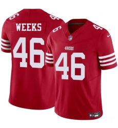 Men's San Francisco 49ers #46 Jon Weeks Red 2025 F.U.S.E. Vapor Untouchable Limited Football Stitched Jersey