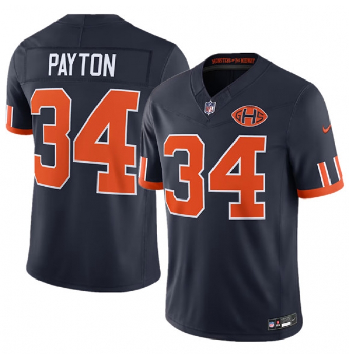 Men's Chicago Bears #34 Walter Payton Navy 2026 F.U.S.E. Rivalries Collection Limited Football Stitched Jersey
