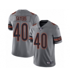 Men's Chicago Bears #40 Gale Sayers Limited Silver Inverted Legend Football Jersey