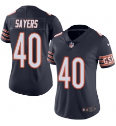 Women's Nike Chicago Bears #40 Gale Sayers Navy Blue Team Color Vapor Untouchable Limited Player NFL Jersey