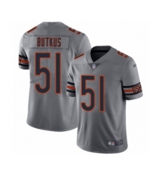 Women's Chicago Bears #51 Dick Butkus Limited Silver Inverted Legend Football Jersey