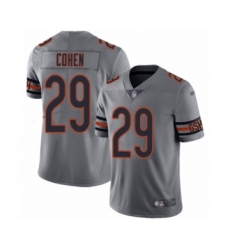 Men's Chicago Bears #29 Tarik Cohen Limited Silver Inverted Legend Football Jersey