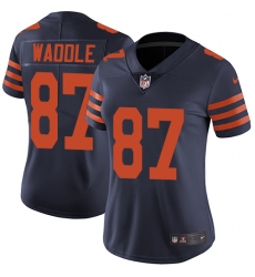 Women's Nike Chicago Bears #87 Tom Waddle Navy Blue Alternate Vapor Untouchable Limited Player NFL Jersey