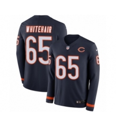 Men's Nike Chicago Bears #65 Cody Whitehair Limited Navy Blue Therma Long Sleeve NFL Jersey