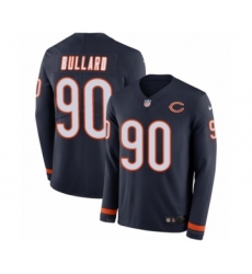Men's Nike Chicago Bears #90 Jonathan Bullard Limited Navy Blue Therma Long Sleeve NFL Jersey
