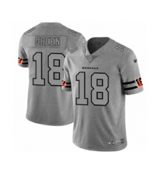 Men's Cincinnati Bengals #18 A.J. Green Limited Gray Team Logo Gridiron Football Jersey