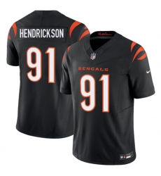 Men's Cincinnati Bengals #91 Trey Hendrickson Black 2025 F.U.S.E. Vapor Untouchable Limited Football Stitched Jersey