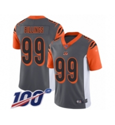 Youth Cincinnati Bengals #99 Andrew Billings Limited Silver Inverted Legend 100th Season Football Jersey