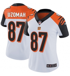 Women's Nike Cincinnati Bengals #87 C.J. Uzomah Vapor Untouchable Limited White NFL Jersey