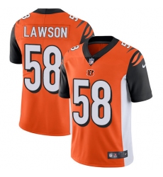 Youth Nike Cincinnati Bengals #58 Carl Lawson Vapor Untouchable Limited Orange Alternate NFL Jersey