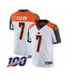 Men's Cincinnati Bengals #7 Boomer Esiason White Vapor Untouchable Limited Player 100th Season Football Jersey