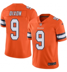 Men's Nike Denver Broncos #9 Riley Dixon Limited Orange Rush Vapor Untouchable NFL Jersey
