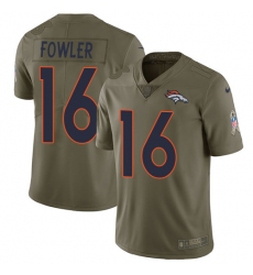 Youth Nike Denver Broncos #16 Bennie Fowler Limited Olive 2017 Salute to Service NFL Jersey