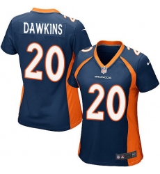 Women's Nike Denver Broncos #20 Brian Dawkins Game Navy Blue Alternate NFL Jersey
