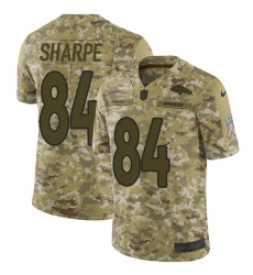 Youth Nike Denver Broncos #84 Shannon Sharpe Limited Camo 2018 Salute to Service NFL Jersey