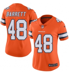 Women's Nike Denver Broncos #48 Shaquil Barrett Limited Orange Rush Vapor Untouchable NFL Jersey