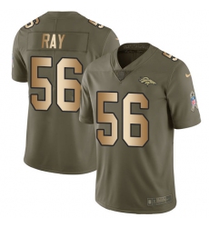 Men's Nike Denver Broncos #56 Shane Ray Limited Olive/Gold 2017 Salute to Service NFL Jersey