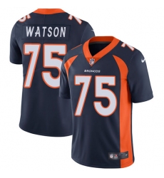 Men's Nike Denver Broncos #75 Menelik Watson Navy Blue Alternate Vapor Untouchable Limited Player NFL Jersey