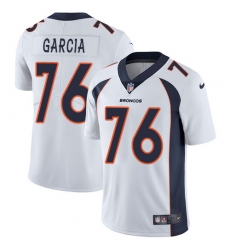 Men's Nike Denver Broncos #76 Max Garcia White Vapor Untouchable Limited Player NFL Jersey