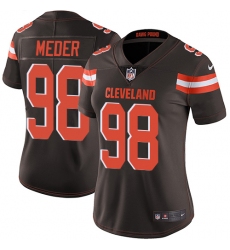 Women's Nike Cleveland Browns #98 Jamie Meder Brown Team Color Vapor Untouchable Limited Player NFL Jersey