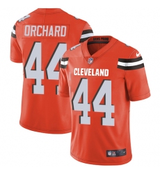 Youth Nike Cleveland Browns #44 Nate Orchard Orange Alternate Vapor Untouchable Limited Player NFL Jersey
