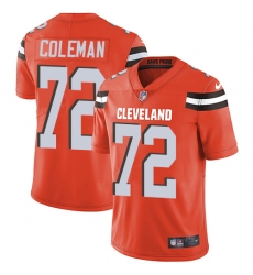 Youth Nike Cleveland Browns #72 Shon Coleman Orange Alternate Vapor Untouchable Limited Player NFL Jersey