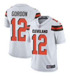 Men's Nike Cleveland Browns #12 Josh Gordon White Vapor Untouchable Limited Player NFL Jersey
