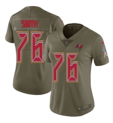 Women's Nike Tampa Bay Buccaneers #76 Donovan Smith Limited Olive 2017 Salute to Service NFL Jersey