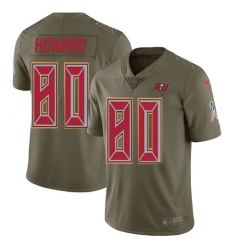 Youth Nike Tampa Bay Buccaneers #80 O. J. Howard Limited Olive 2017 Salute to Service NFL Jersey